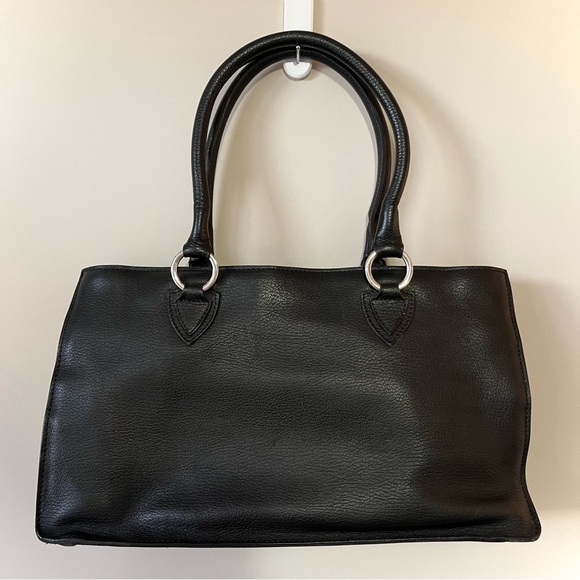 Valentina large leather rectangular tote bag - Picture 3 of 10